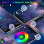40 Feet Led Strip Lights, Color Changing Lights Strip Music Sync Bluetooth App Remote Control 5050 Led Lights with Built-in Mic Smart Led Lights for Bedroom Room TV Party DIY Decoration
