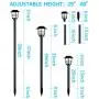 Flickering Flame Solar Pathway Flame Lights - Solar Lights Outdoor Torch Waterproof LED Metal Landscape Lights Heavy Lights Security Path Lights for Garden, Patio, Pathway, Balcony and Pool,4 Pack