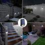 LOHAS Solar Lights Outdoor, Solar Fence Post Lights IP65 Waterproof, 8LEDs Solar Light Outdoor for Security, Daylight 6000K Auto on/Off Yard Garden Wall Mount Night Light, Updated Version, 4Pack
