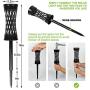 Solar Lights Outdoor Upgraded Bright 6Pack Solar Pathway Lights Waterproof Auto On / Off Garden Lights Wireless Sun Powered Landscape Lighting for Yard Patio Walkway Landscape Spike Path Light（6 Pack)