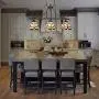 Capulina Tiffany Pool Table Lights 3-Light Dining Room Light Stained Glass Chandelier Hanging Light Tiffany Dining Table Lights Vintage Style Chandelier
