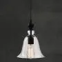 Industrial Vintage Retro Single Light Mini Pendant Light - LITFAD 8.6'' Pendant Lamp Ceiling Light Chandelier with Clear Bell Glass Shade