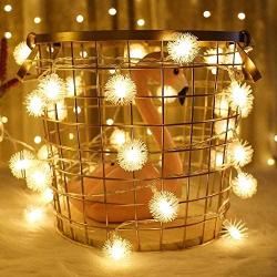 Shaboo Prints Fairy LED String Lights 13.1ft/4m with 40 Lights 2-Mode[Always on/Flicker] Decoration LED Lights for Christmas Party Thanksgiving Bedroom Indoor Wall Decor Garden Patio (Warm White)