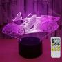 Novelty Race Car 3D Night Light 7 Colors Changing Nightlight with Smart Touch & Remote Control Optical Illusion Lamps for Kids or as Gifts for Women Kids Girls Boys