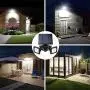 Solar Lights Outdoor, Motion Sensor Solar Flood Lights, Dusk to Dawn Landscape Lights, Wireless Security Lights 2-in-1 for Driveway Porch Path Solar Powered, EMANER (6500K Solar Floodlights, 1-Pack)