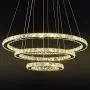 MEEROSEE Crystal Chandeliers Modern LED Ceiling Lights Fixtures Chandelier Lighting Dining Room Pendant Lights Contemporary 3 Rings Adjustable Stainless Steel Cable MEEROSEE Crystal Chandeliers Modern LED Ceiling Lights Fixtures Chandelier Lighting Dining Room Pendant Lights Contemporary 3 Rings Adjustable Stainless Steel Cable