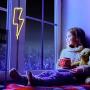 AMIR (Upgraded Version) LED Neon Decorative Light, Battery and USB Operated Lightning Neon Light, Wall Decor Light for Christmas, Birthday Party, Living Room and Wedding Party Decor (Warm White)