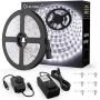 Onforu 32.8ft White LED Strip Light, Dimmable Tape Light, 6000K Daylight Bright White Ribbon Light, 12V Flexible Strip Lighting with 2835 LEDs for Mirror, Under Cabinet, Home, Bedroom, Non-Waterproof