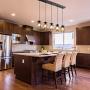 Farmhouse Chandelier 5 Lights Glass Mason Jar Pendant Lighting Dining Room Light Fixture Adjustable Linear Hanging Lamp for Kitchen Island Dining Room Living Room