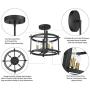 TENGXIN Flush Mount Ceiling Light,Chandelier for Living Room Bedroom,Kitchen, Hallway,Black Brass Finished with Iron metarial,UL Listed,No Bulbs Included TENGXIN Flush Mount Ceiling Light,Chandelier for Living Room Bedroom,Kitchen, Hallway,Black Brass Finished with Iron metarial,UL Listed,No Bulbs Included