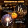 LED Outdoor String Lights 48FT Waterproof Outdoor String Lights with 15 Plastic Shatterproof String Lights ETL Approved Led Heavy-Duty String Lights for Backyard Patio Porch
