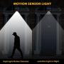 Solar Motion Lights Outdoor 9-Watt(110W Equ.) 1400-Lumen Aluminum Solar Spotlights Flood Security for Garden Driveway Garages Doorways Decks and Porches, 2-Year 100% FREE Warranty Guarantee(Black)