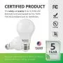 Sunco Lighting 10 Pack A19 LED Bulb, 3W=25W, 6000K Daylight Deluxe, 250 LM, Dimmable, E26 Base, Indoor Light - UL