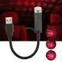 USB Car Full Star Atmosphere Light Starlight Projection Night Light LED Interior Light Star Night Light Modified car Interior Portable Romantic Light Bedroom car Party Ceiling - Plug and Play (red)