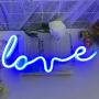 iceagle Love Neon Signs for Wall Decor,USB or Battery Decor Light,Neon Light for Bedroom,LED Neon Decorative Lights for Christmas,Party,Girls Living Room(Blue)
