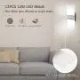 LED Wall Sconce with Remote Control JACKYLED 12W Set of 2 Stepless Dimming LED Wall Lamp Acrylic Material Hardwired Wall Mounted Wall Lights for Living Room Bedroom Hallway Room Decor Dimmable No Plug