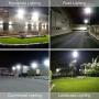 2000LM LED Solar Street Light Outdoor, SOLLA Motion Sensor Flood Light with Dusk to Dawn Photocell IP65 Waterproof 5000K Daylight Outside Exterior Flood Lighting for Yard Garage Driveway Patio Garden