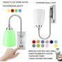 LUXSWAY 12 Colors Changing Wall Lamp Battery Operated, Dimmable Up/ Down Wall Sconce with Remote, Wireless Over Bed Headboard Light for Bedroom Hallway Home Decor- 1Pack