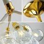 CUICAN Modern Artistic Glass Chandelier，LED Pendant lamp 6 Lights 18 Glass Bubble Design for Bar Coffee Shop Dining Room Decoration Hanging lamp-WhiteC 70x70cm(28x28inch)