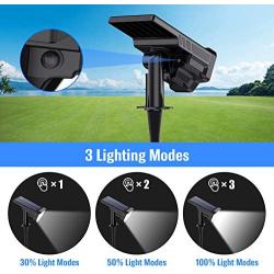 Solar Landscape Spotlights Outdoor, [650LM,2200mAh ] 26 LEDs Waterproof Solar Powered Wall Lights 2-in-1 Wireless Solar Landscaping Lights for Yard Garden Driveway Porch Walkway Pool [2 Pack]