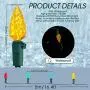 16.4 ft Strawberry Bulbs String Lights Outdoor C3 Christmas Tree String Lights 50 LED Battery Operated Fairy Lights with Timer for Christmas Wedding Party Indoor Outdoor (Yellow, Red, Green, Blue)
