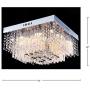 Saint Mossi Chandelier Modern K9 Crystal Raindrop Chandelier Lighting Flush mount LED Ceiling Light Fixture Pendant Lamp for Dining Room Bathroom Bedroom Livingroom 12G9 Bulbs Required H10 X W16 X L16