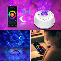 Star Projector,Galaxy Projector Smart Night Light Projector for Bedroom Works with Alexa,Google Home,Ocean Wave Star LED Night Light 16 Million Colors,APP &Touch&Voice Control for Bedroom