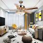 Tropicalfan Metal Led Ceiling Fan With Remote Control 1 Glass Light Cover Home Decoration Living Room Bedroom 5 Reversible Blades Quiet Fans Chandelier Rose Gold