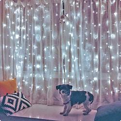 Ever Smart String Lights LED Curtain Lights Twinkle String White Lights 8 Modes New Version Fairy Linkable String Light for Christmas Party Wedding Patio Lawn Garden Decorative Lights