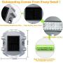 Deck Lights Solar Powered Solar Deck Lights Outdoor Waterproof Dock Lighting Solar Driveway Lights 6 LED Solar Deck Stair Lights Step Lights Outdoor Decorative for Patio Pathway Walkway（4 Pack White)
