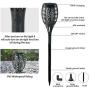 Remoloof Solar Torch Lights Outdoor, Upgraded Waterproof Flickering Flames Torches Lights LED Landscape Lighting Decoration Lighting Dusk to Dawn Auto On/Off for Garden Patio Yard Pathway, 4 Pack