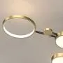 Sunny Lingt 8 Lights Sputnik Chandelier, Nordic Postmodern Black Gold Ceiling Lighting Fixture, Mid Century Semi Flush Mount Pendant Lamp, for Dining Room Living Room Kitchen Foyers