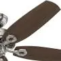 Hunter Builder Elite Indoor Ceiling Fan with Pull Chain Control, 52'', Brushed Nickel