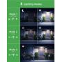 LITOM 160 LED Solar Motion Sensor Lights Outdoor, IP67 Waterproof Solar Powered Security Lights Wireless Solar Wall Lights with 3 Modes for Garden Patio Yard Deck Garage Fence Pool - Cold White 2 Pack