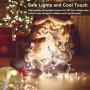 Decute Colors Changing Christmas Lights Outdoor Indoor 11 Modes Extendable, 99FT 300LED Christmas String Lights Warm White & Multicolor Changing Waterproof Tree Light with Timer Remote