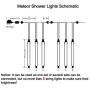 Rain Drop Lights, Aukora LED Meteor Shower Lights 11.8 inch 8 Tubes 144leds, Icicle Snow Falling Lights for Xmas Halloween Party Holiday Garden Tree Christmas Thanksgiving Decoration Outdoor (Blue)