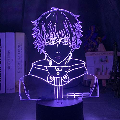 3D Led Night Light Ken Kaneki Face Nightlight for Reading Room Decor Light Anime for Birthday Table Lamp USB