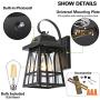 Outdoor Wall Lantern with Dusk to Dawn Sensor, Matte Black Exterior Wall Sconce, Outdoor Porch Light Fixture with LED Bulb, Anti-Rust Waterproof Wall Mount Lamp for Entryway, Garage, Front Door Outdoor Wall Lantern with Dusk to Dawn Sensor, Matte Black Exterior Wall Sconce, Outdoor Porch Light Fixture with LED Bulb, Anti-Rust Waterproof Wall Mount Lamp for Entryway, Garage, Front Door