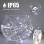 HSicily USB Plug in Fairy Lights with Remote Control Timer, 8 Modes 40ft 120 LED USB String Lights with Adapter,Cool White LED Twinkle Lights for Christmas Bedroom Indoor Decoration