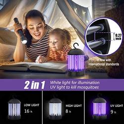 Anysun Electric Mosquito Killer Lamp, Bug Zapper with Powerful 2-in-1 Light and 9 Hour Working Time IP66 Waterproof Insect Trap Portable Quiet Pest Control for Camping, Home, Kitchen and Office