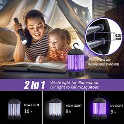 Anysun Electric Mosquito Killer Lamp, Bug Zapper with Powerful 2-in-1 Light and 9 Hour Working Time IP66 Waterproof Insect Trap Portable Quiet Pest Control for Camping, Home, Kitchen and Office