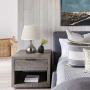 HAITRAL Small Bedside Table Lamps Set of 2 - Unique Elegant Bedside Desk Lamps with Silver Brushed Nickel Base，Modern Lamps for Living Room (Non-Touch Switch)