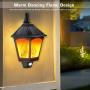 Bebrant Solar Lights Outdoor, 2 in 1 Sconce Decorative Flickering Flame Wall Lights Dusk to Dawn, Wireless Waterproof Solar Lights Motion Sensor for Outdoor Party, Garden, Patio.