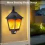 Solar Lights Outdoor Decorative, 2 in 1 Sconce Decorative Flickering Flame Wall Lights Dusk to Dawn, 87 LEDs Motion Sensor Outdoor Waterproof for Party, Garden, Patio, Garage, Back/Front Door (1 Pack)
