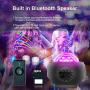 Star Projector Night Light, Galaxy Star Night Light Projector Ocean Wave Projector for Bedroom, Game Rooms, Home Theatre, Night Light Party Decor Gifts Ambiance with Bluetooth Speaker & Remote Control