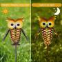 GolWof Solar Lantern Lights, Outdoor Hanging Lantern, Solar Garden Lights Owl Solar Light, Metal Decorative Waterproof Garden Lights for Walkway,Pathway,Yard,Lawn