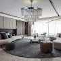 Harbin-Star 4-Tier Crystal Ceiling Lights, 60CM Modern Contemporary 9 Lights Chandeliers Pendant Light Hanging Lamp for Dining Room Living Room Bedroom USA Stock (Chrome)