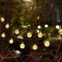 Battery Operated String Lights, LOENDE Waterproof 21FT 30 LED 8 Modes Fairy Garden Globe String Lights with Crystal Ball for Christmas Tree, Holiday, Outdoor, Indoor, Party Decor (Warm White)