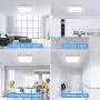 LED Ceiling Light Fixtures Flush Mount 12.8inch 24W Bright White Square LED Ceiling Lamp 5000K, Airand 2050LM Daylight Waterproof Bathroom Ceiling Light for Kitchen Hallway Porch Living Room Bedroom