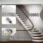 KAWELL Modern Wall Lamp 10W Indoor Wall Light Up Down Light Hallway Wall Sconce Silver Brushed for Bedroom Corridor Living Room Stairs KTV, Cool White KAWELL Modern Wall Lamp 10W Indoor Wall Light Up Down Light Hallway Wall Sconce Silver Brushed for Bedroom Corridor Living Room Stairs KTV, Cool White
